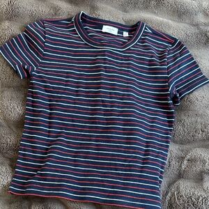 Aritzia Kids Navy Striped Tee
